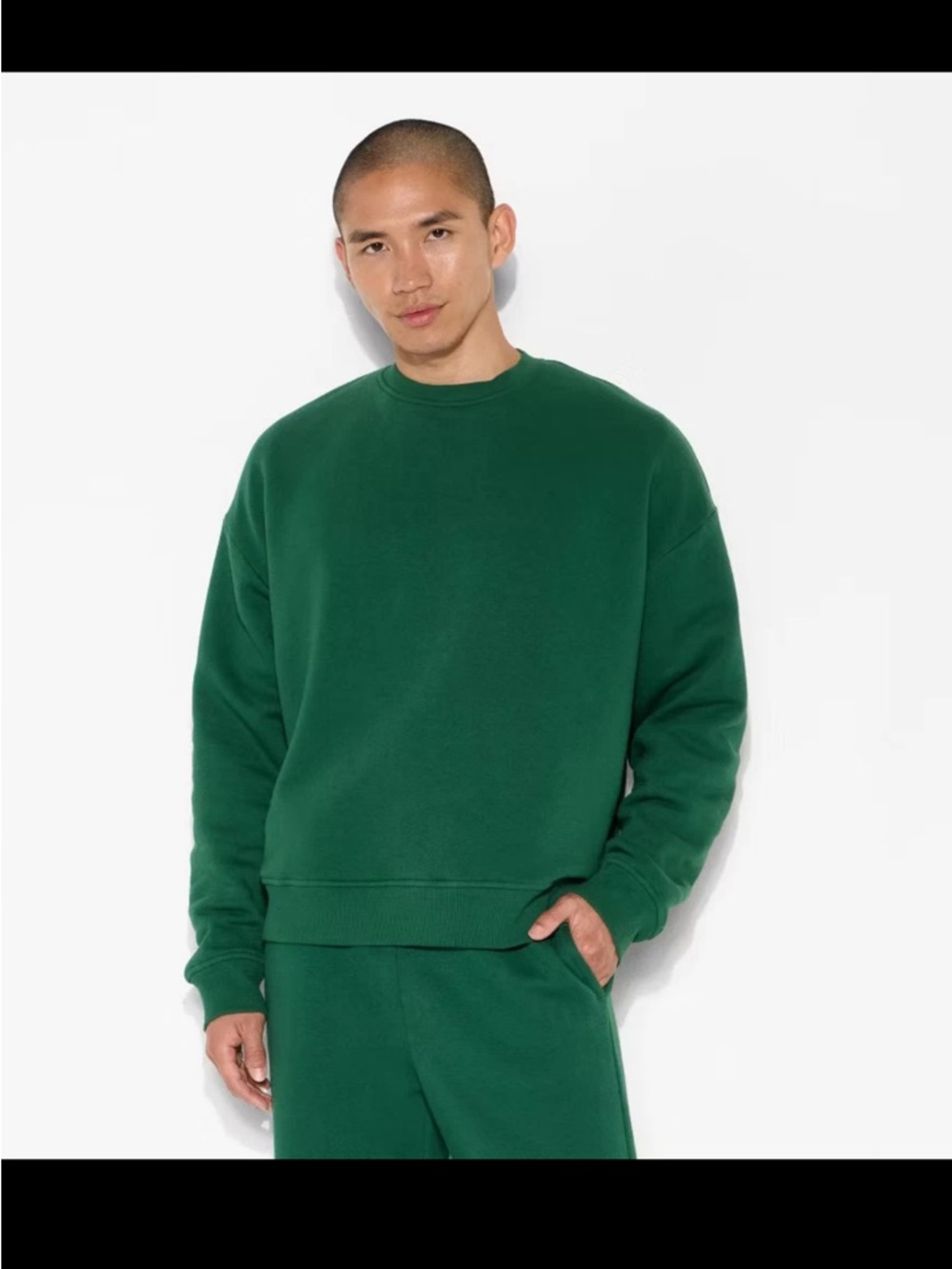 NEW Original Use Men's Dark Green Crewneck Pullover